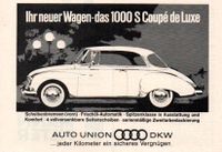 Auto Union 100 S Coupe Werbung Reklame Vintage-Deko Baden-Württemberg - Steinen Vorschau