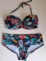 Bikini, ESPRIT, Gr. 38 B, gepolstert, dunkelblau-Blumig, wie neu! Niedersachsen - Hatten Vorschau