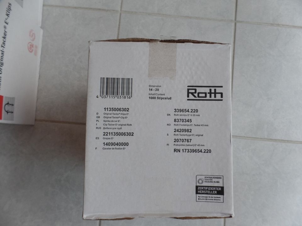 Roth Original-Tacker® Ex-Klips in Pohlheim