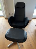 Lounge Sessel inkl. Hocker Leder Schwarz Arvika Kreis Pinneberg - Hasloh Vorschau