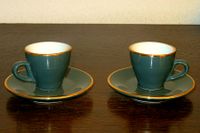 Espresso-Tassen, royalfarben mit Goldrand, neuwertig Pankow - Prenzlauer Berg Vorschau