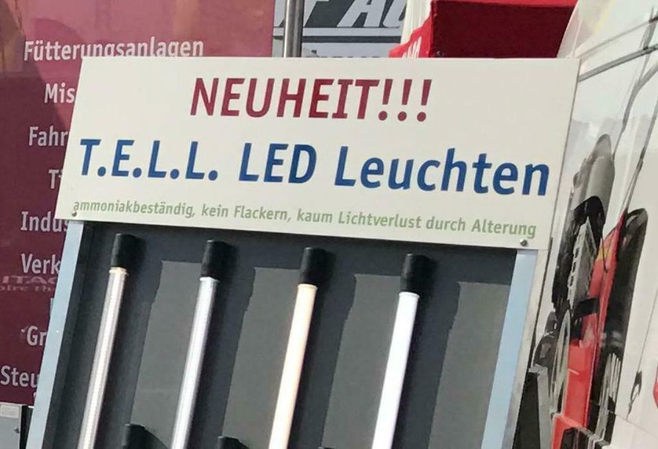 LED- Stallbeleuchtung, Leuchten wasserdicht, ammoniakbeständig in Vreden