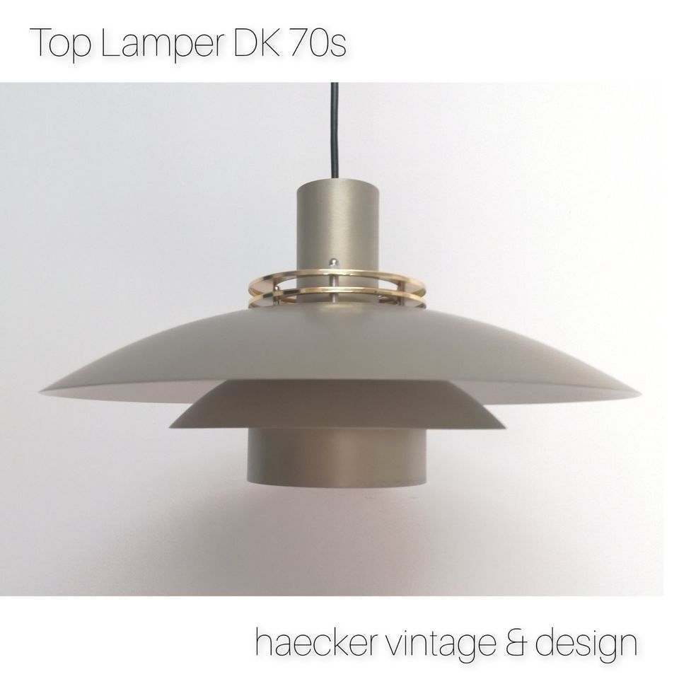 Lampe golden danish Design zu mid-century poulsen ph lyfa retro in Berlin