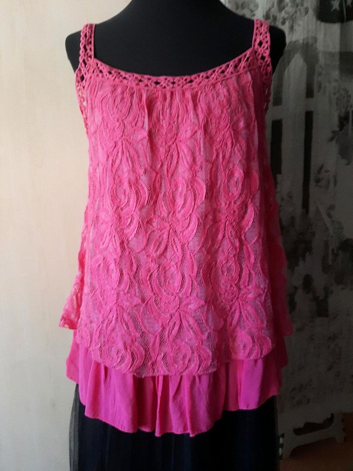 Süßes Spitzen Top pink Made in Italy onesize Neu! in Leverkusen