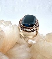 Black Fire Onyx Unisex Siegelring Wappenring 585.Roségold FJV Essen-West - Frohnhausen Vorschau