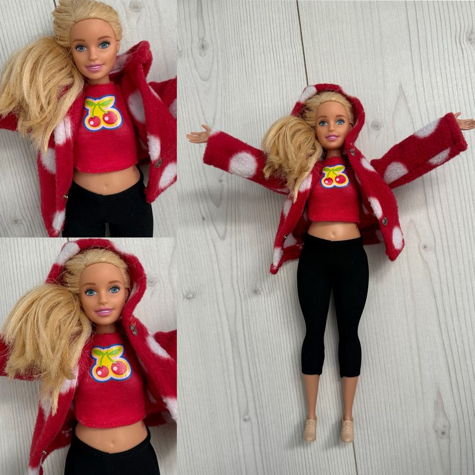 Übergewichtige Barbie im roten Kapuzenpullover in Bodman-Ludwigshafen