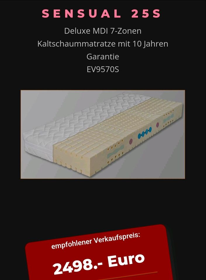Reserviert Np:2499€ Neu in OVP Bett Matratze Sensual 25S 90x200 in Dortmund
