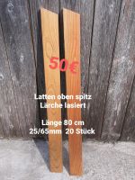 20 Stck Zaunlatten oben spitz, 25/65mm, Länge 80cm, Lärche lasier Bayern - Egling Vorschau