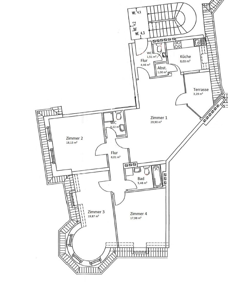 "Lichtenberg: Kapitalanlage mit Perspektive - vermietete Dachgeschosswohnung mit 4 Zimmern" in Berlin