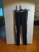 Leggins mit Applikation Pailletten schwarz Regenbogen  Gr 140 Baden-Württemberg - Gundelfingen Vorschau