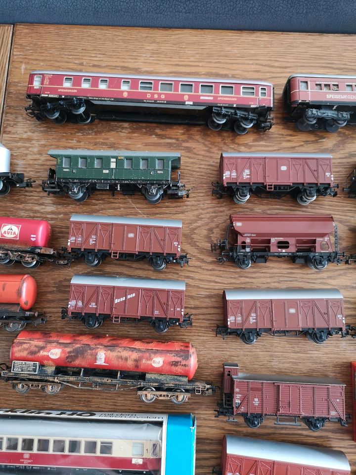 Wagons (44 Stück) für Modelleisenbahn in Lauenburg