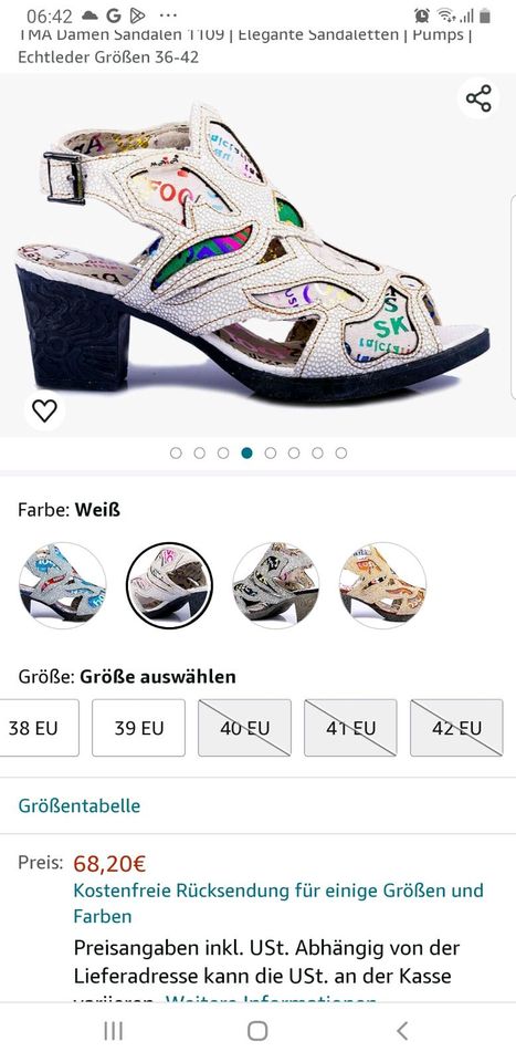 * TMA Damen Sandalen * Bunt * Gr. 40 * Neu * in Oelsnitz / Vogtland