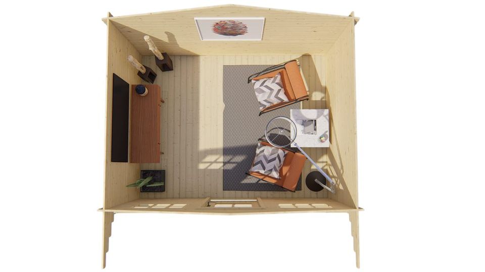 Gartenhaus Blockhütte Gartenhaus Mika 380x300cm 28mm €1699,95 in Twist