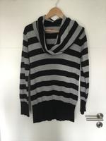 S.Oliver Pullover Gr.40 schwarz-grau gestreift großer Kragen Hessen - Hünfeld Vorschau