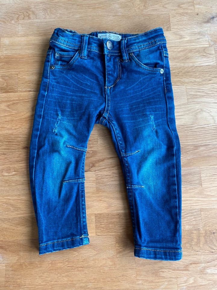 Jeans - blau/schwarz - Pocopiano - Gr.80 in Wentorf