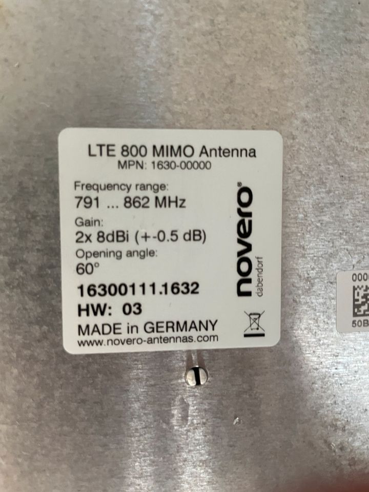 externe LTE Antenne NOVERO LTE 800 MIMO in Weißenburg in Bayern