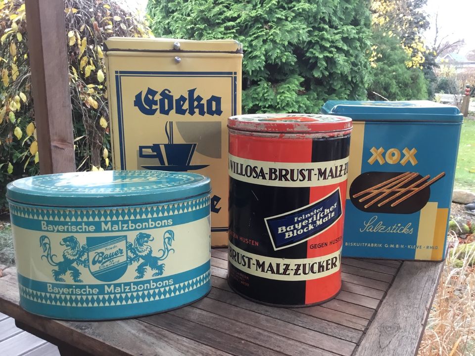 3 alte Gebäckdosen Bonbondosen Blechdosen Antik Deko Vintage in Burgdorf