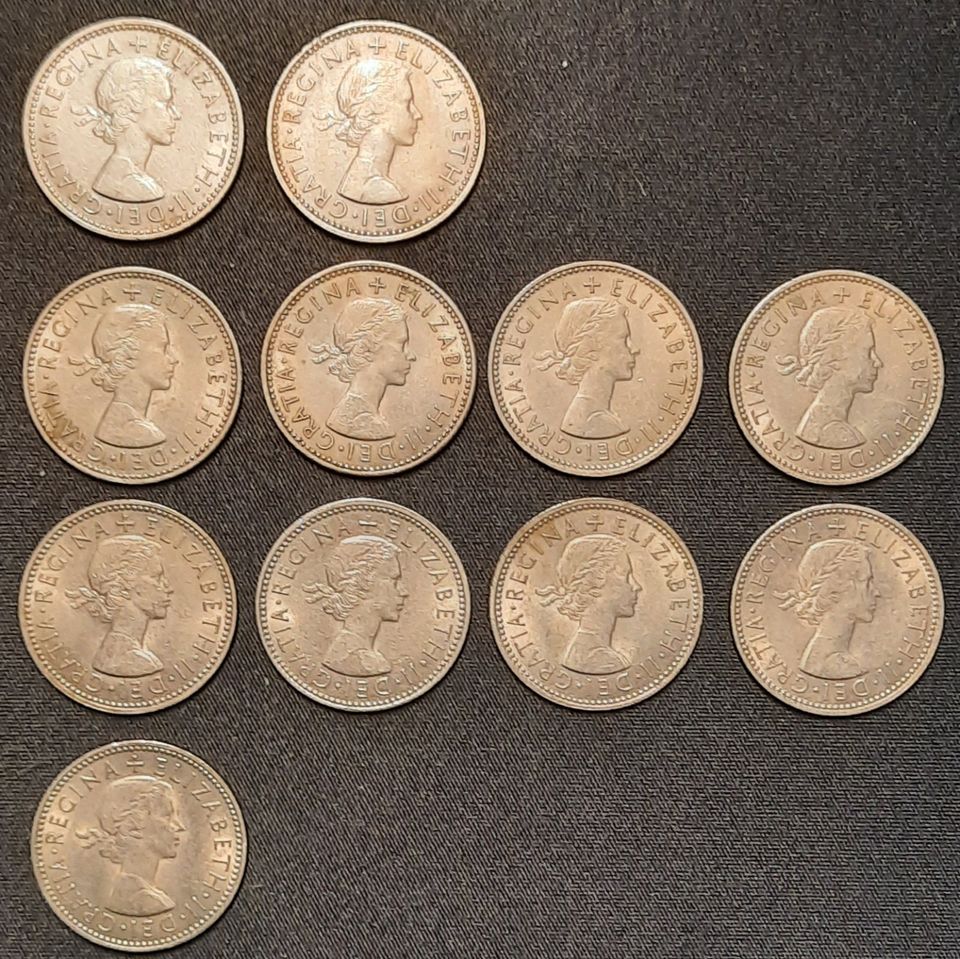 England seltene One Shilling Münzen Konvolut (Großbritannien) in Altenberge