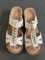 Rieker Leder Sandalen weiß Gr.38 Damen Bayern - Abenberg Vorschau