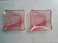 2 Schalen Glasschalen rot kariert 60 Jahre DDR Brandenburg - Schwarzheide Vorschau