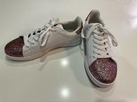 Neu: Schuhe Glitzer rosa sneaker weiß 39 Turnschuhe Frankfurt am Main - Harheim Vorschau