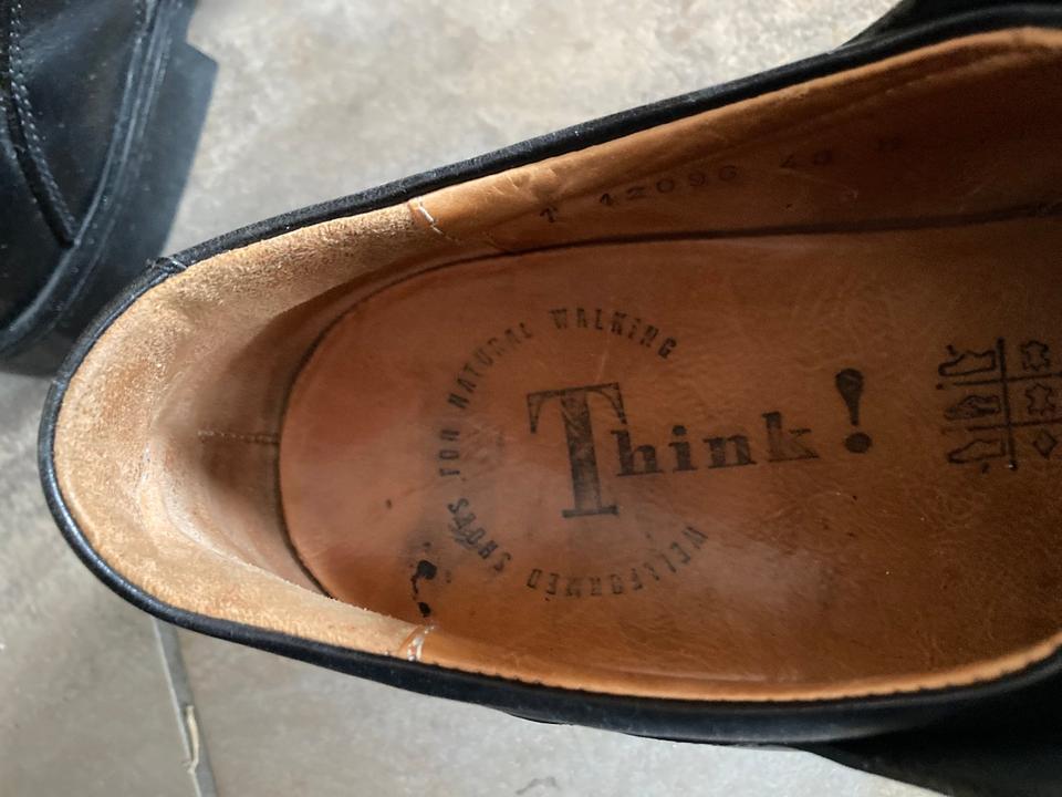 ♻️THINK!  Halbschuhe  Slipper Sneaker schwarz  Gr. 40, si. Maß ♻️ in Kelsterbach