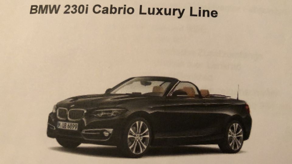 BMW 230 i Cabrio Luxury Line in Hermannsburg