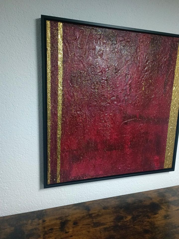 Acrylbild abstrakt Unikat in Schattenrahmen in Jeßnitz