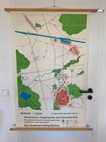 Antike Schulwandkarte vintage: Stadt und Umland 1:5000 Hessen - Bad Soden am Taunus Vorschau