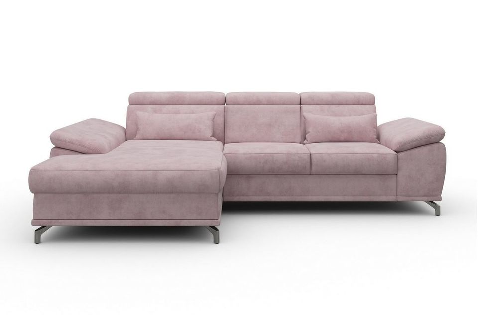 Ecksofa & Hocker 295cm Federkern Schlaffunktion Bettkasten Rose in Köln