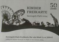 Serengeti Park Hodenhagen Freikarte Kinder kostenloser Versand Bayern - Aschaffenburg Vorschau