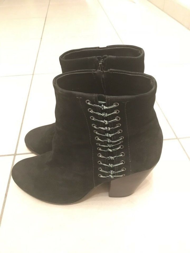 Rag & Bone New York Stiefeletten Boots rauleder schwarz Gr. 39 in Münster