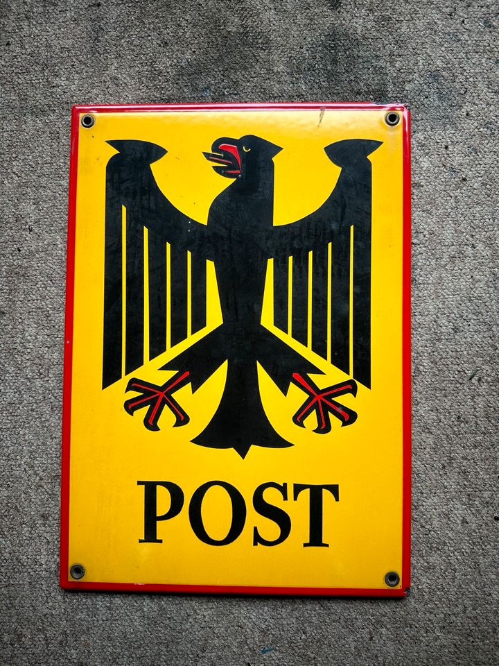 Schild Post Postamt Deutsche Bundespost Emailleschild in Dortmund