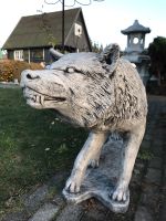 XL Wolf Lebensgroß 125cm 190kg Wölfe Wolfshund Husky Timberwolf Düsseldorf - Pempelfort Vorschau