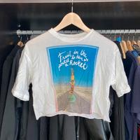 Zara Crop Top weiß Gr. S Bayern - Nesselwang Vorschau