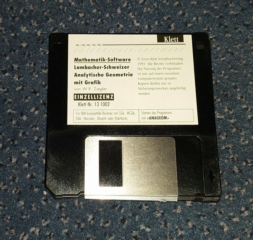 Software Klett - Analytische Geometrie auf 3,5'' Diskette in Duisburg