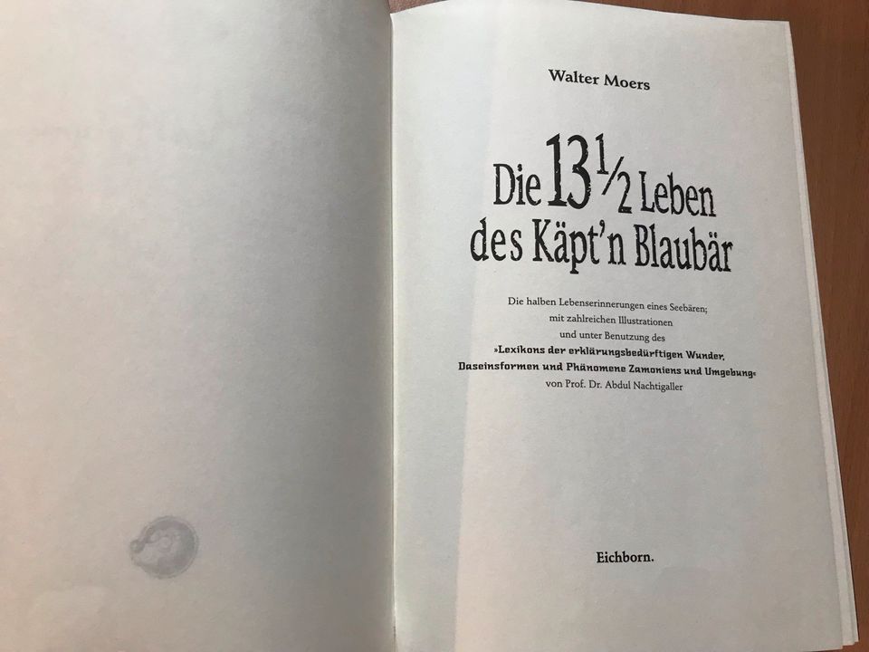 Walter Moers ˋ Die 13 1/2 Leben des Käptn Blaubär ˋ Eichborn 1999 in München