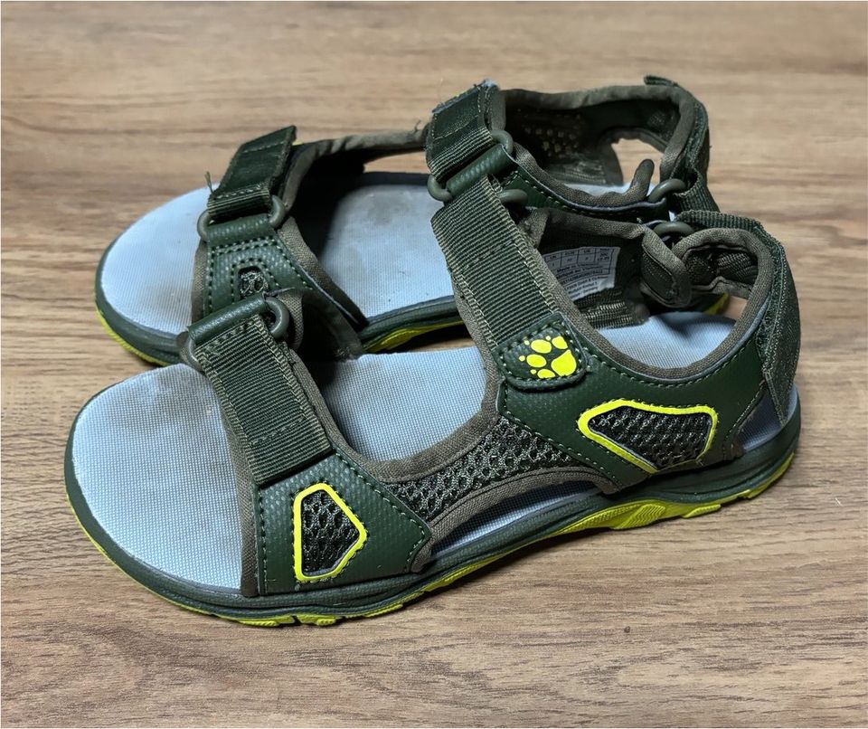 JACK WOLFSKIN Jungen Kinder Trekking-Sandalen 33 oliv grün gelb in Trier