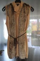Ärmellose lange Jacke, Weste, Strickjacke mit Fellimitat Gr. 36 Baden-Württemberg - Ilvesheim Vorschau