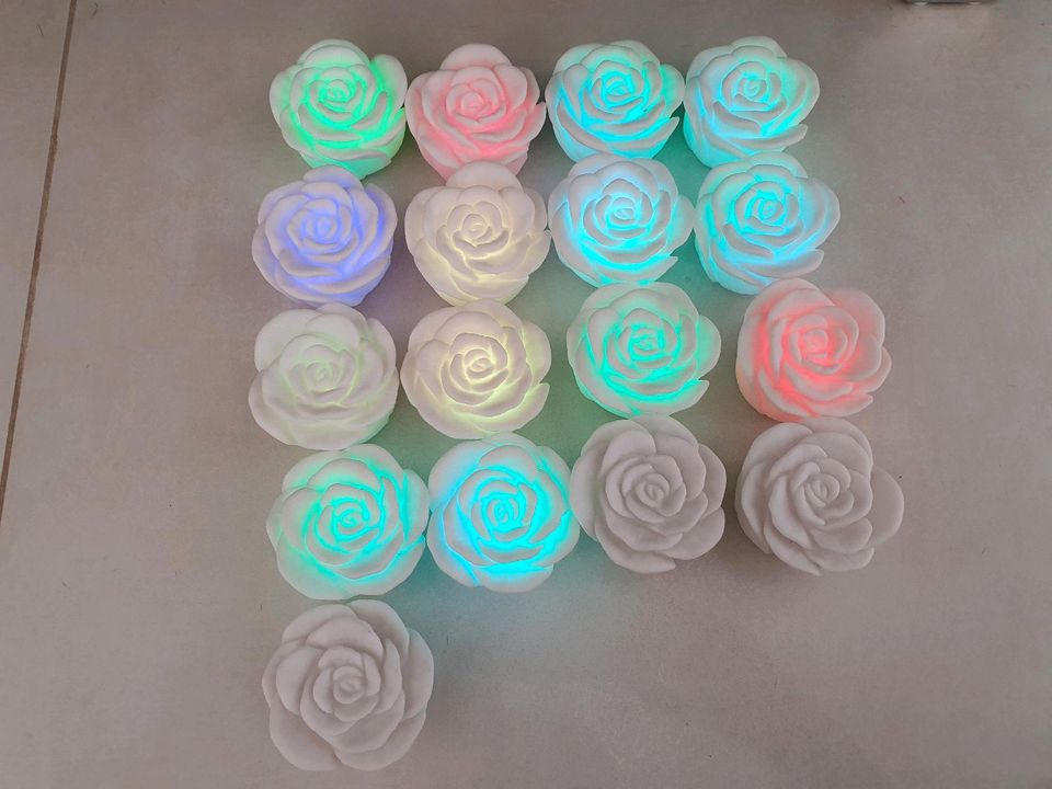 Led Rose Deko lichter Blume Rosen Licht Dekoration Hochzeit Tisch in Kreuzau