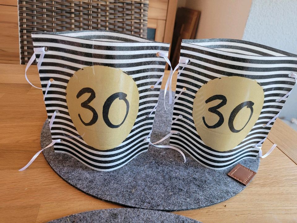 30  Geburtstag/Runder Geburtstag Dekoration Tischlichter handmade in Alheim
