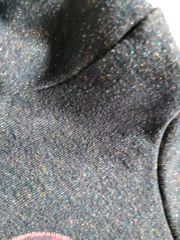 Gr.98/104 Süßer Kapuzenpullover mit Glitzer handmade in Rostock
