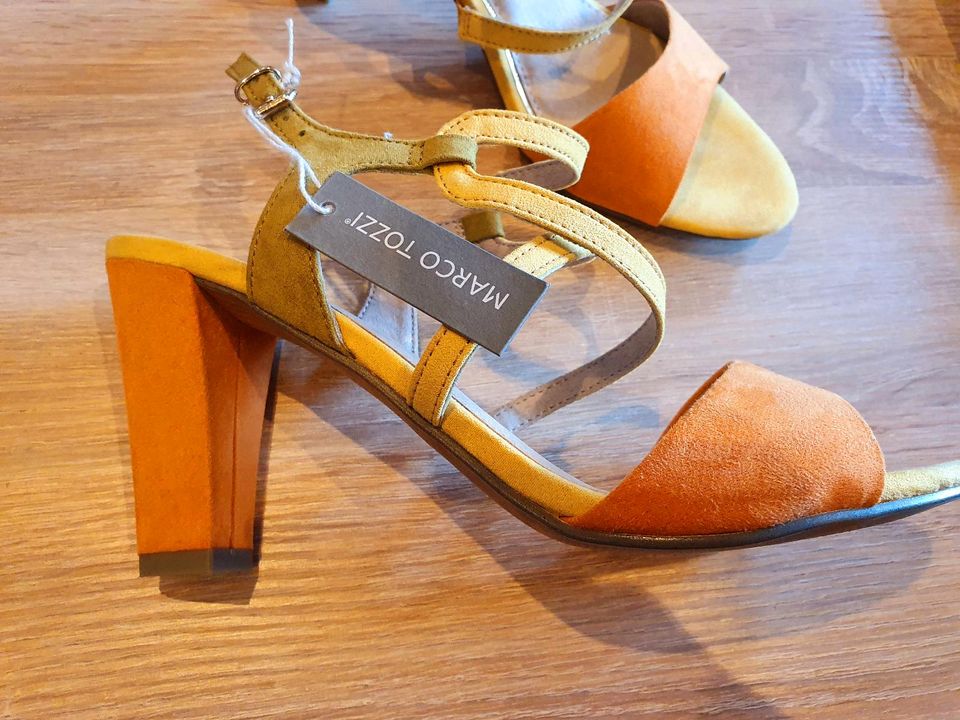 ☆NEU Schuhe/Sandalette Marco Tozzi, Gr. 39, gelb-orange☆ in Freising