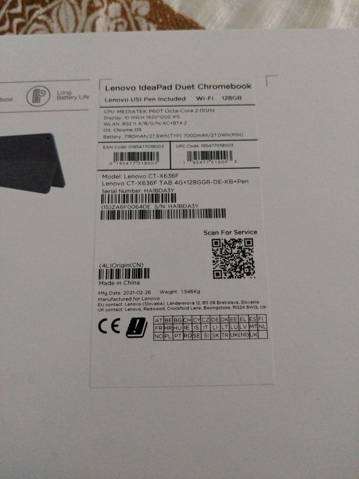 Lenovo  Chromebook / 128GB / 4GB RAM mit OVP in Bad Bergzabern