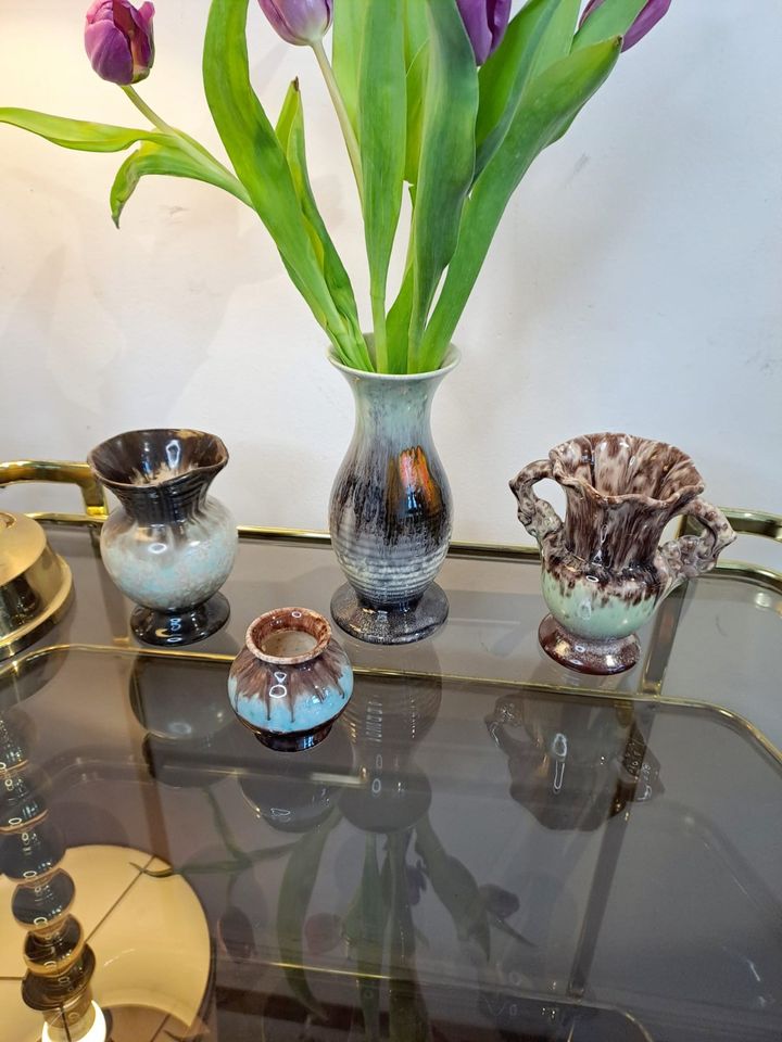 4 Mid Century JASBA Vasen Set 50er Jahre Vintage Keramik Pottery in Berlin