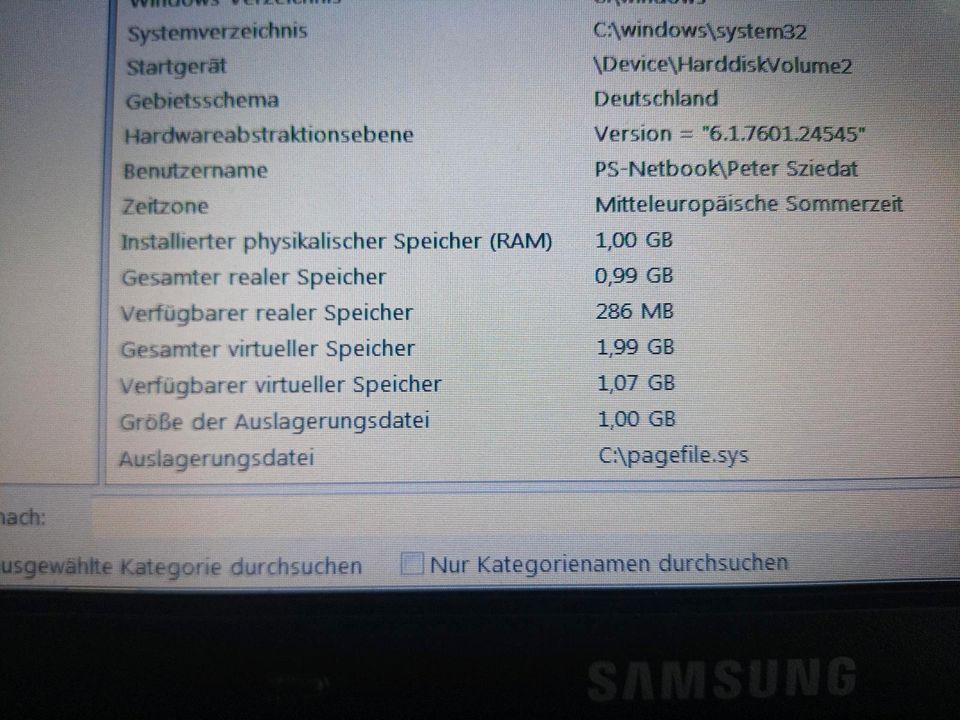 SAMSUNG Netbook NC10 Plus (Tastatur fehlerhaft) in Haßloch