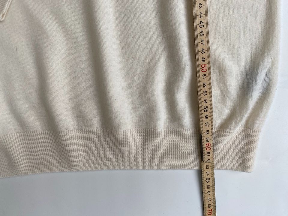 Lacoste 100% Wolle Pullover Gr. 40 M creme weiß S 38 in Reinbek