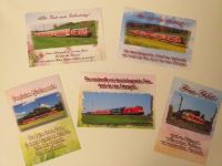 Geburtstagskarten 5er Set - Eisenbahn Grußkarte Bayern - Gangkofen Vorschau