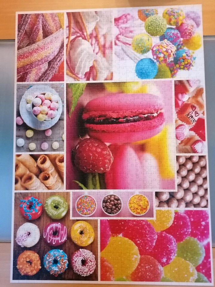 Puzzle 1000 Teile vollständig Süßigkeiten Candy in Eystrup