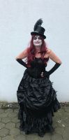 Karneval Kleid, Gothic schwarz, lang, Reifrock, Bandeauoberteil Nordrhein-Westfalen - Voerde (Niederrhein) Vorschau